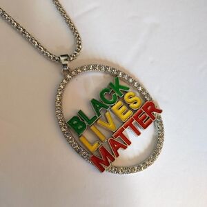 Silver Black Lives Matter Pendant Necklace